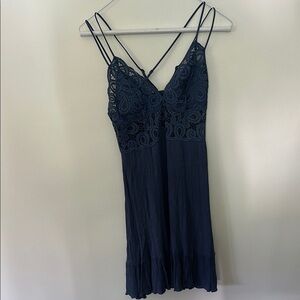 PINK Victoria's Secret Navy Lace Dress